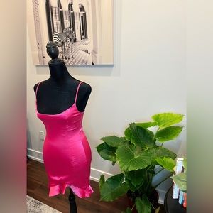 Oh Polly Satin Mini Dress